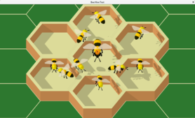 A screenshot of the first bee hats added to the game